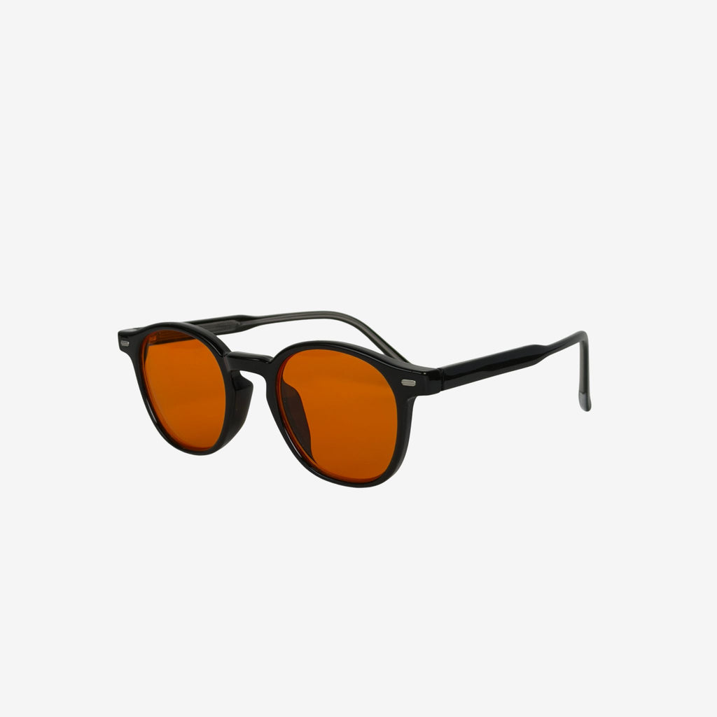 side angle view of nightshift orange night glasses